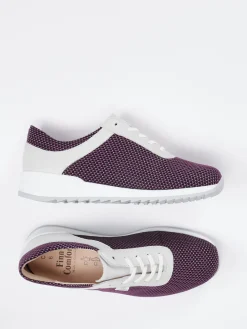 – Komfort-Sneaker aus Mesh und Nubukleder pflaume-Finn Comfort Clearance