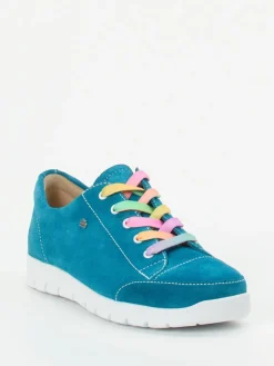 – Komfort-Sneaker aus Veloursleder petrol-Finn Comfort New