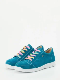 – Komfort-Sneaker aus Veloursleder petrol-Finn Comfort New