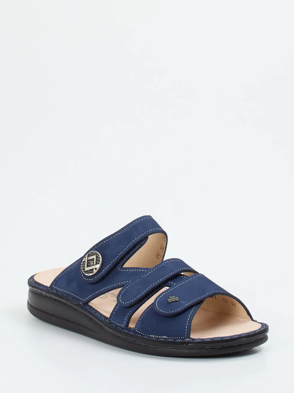 – Pantolette aus Nubukleder marine-Finn Comfort