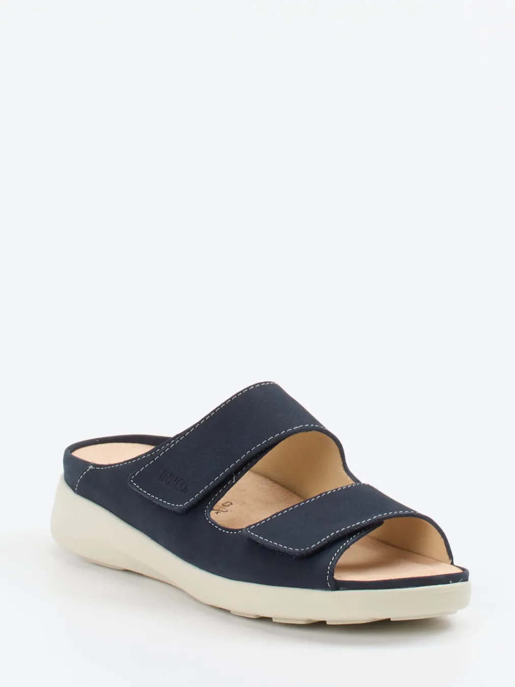 – Pantolette aus Nubukleder Dunkel-Finn Comfort New