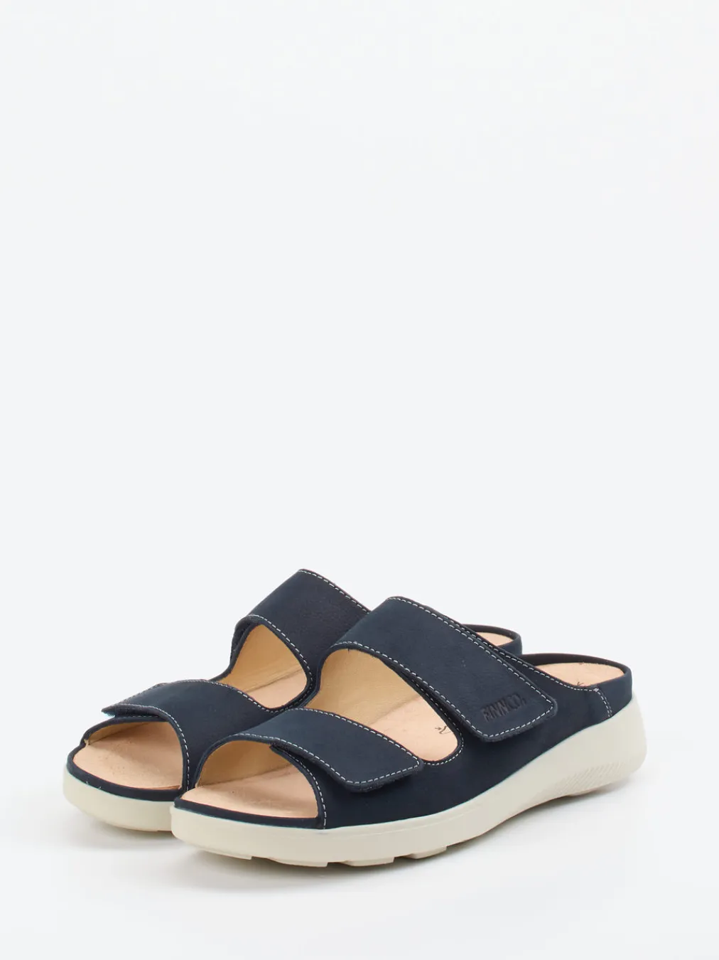 – Pantolette aus Nubukleder Dunkel-Finn Comfort New