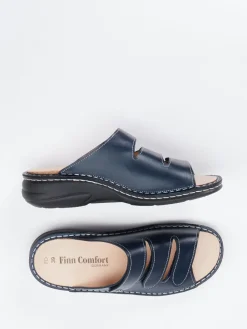 – Pantolette aus Kalbleder Dunkel-Finn Comfort Sale