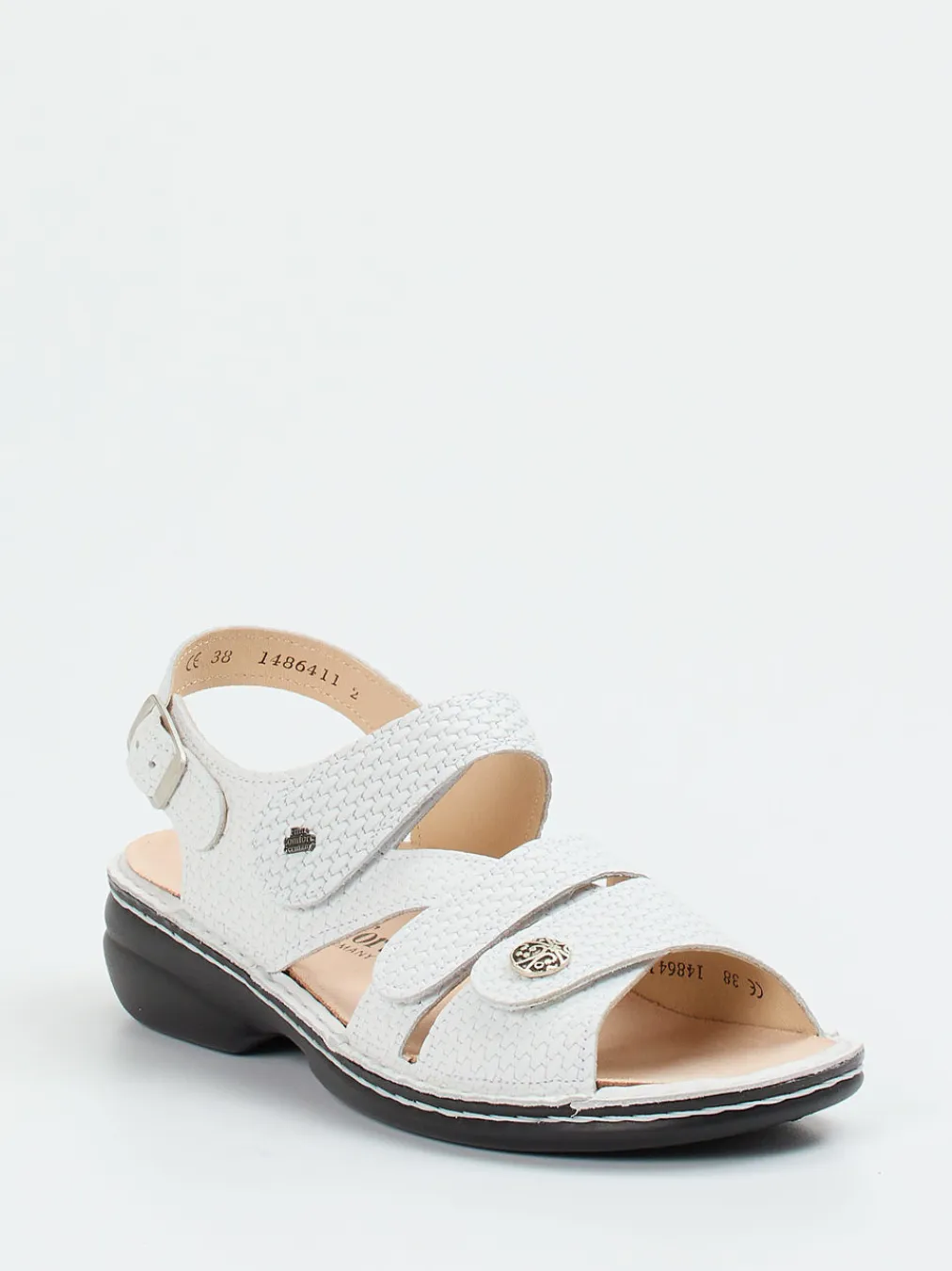 – Sandale aus geprägtem Leder-Finn Comfort Hot