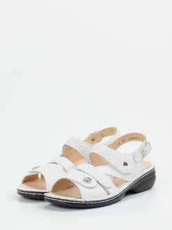 – Sandale aus geprägtem Leder-Finn Comfort Hot