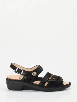 – Sandalen aus geprägtem Leder-Finn Comfort Sale