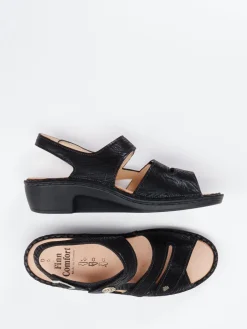 – Sandalen aus geprägtem Leder-Finn Comfort Sale