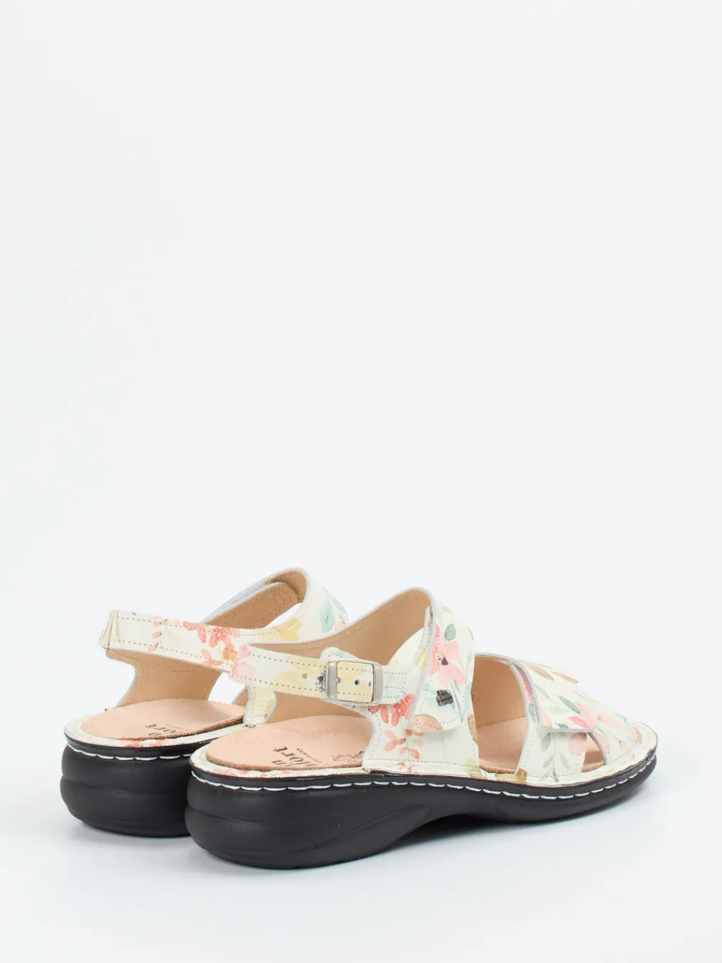 – Sandalen aus geprägtem Leder floral-Finn Comfort