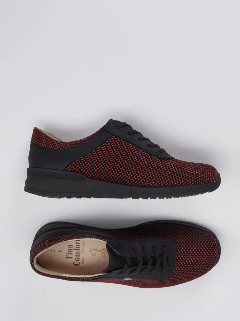 – Schnürschuhe aus Mesh und Nubukleder-Finn Comfort Sale