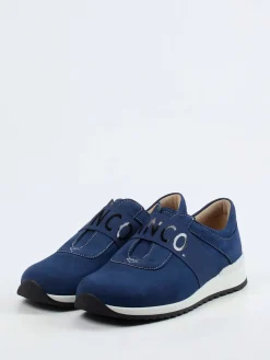 – Slipper aus Nubukleder in Marine-Finn Comfort Outlet