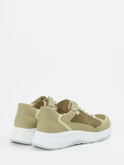 – Sneaker aus Kalbleder in Olivbeige-Finn Comfort Clearance