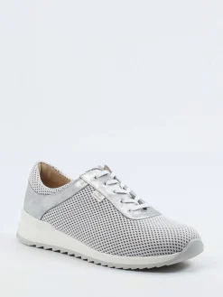 – Sneaker aus Textil und Metallicleder silber-Finn Comfort Best