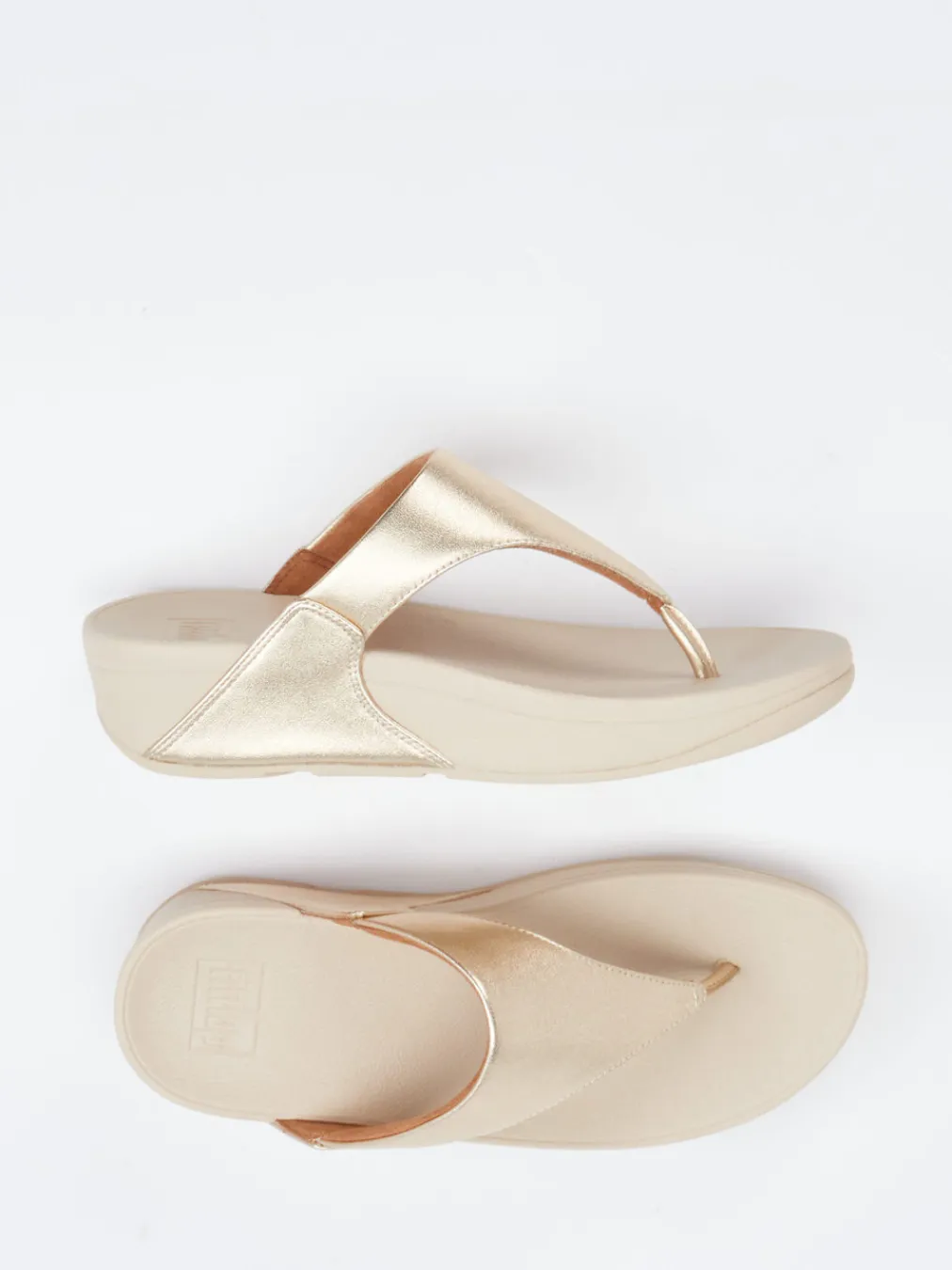 – Zehentrenner aus Metallicleder farben-FitFlop