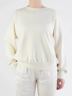 – Feinstrick-Pullover aus Baumwolle-Kaschmir Cremeweiß-FLONA New