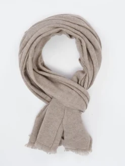 – Feinstrickschal aus Kaschmir in Beigegrau-FLONA Outlet