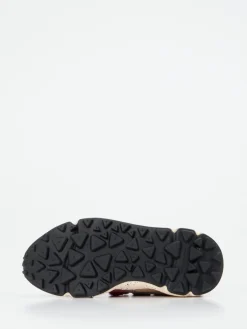 – Sneaker aus Veloursleder und Textil Lila-Flower Mountain