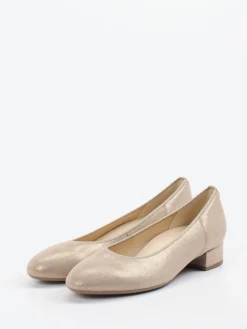 – Ballerinas aus Metallicleder in Champagner-Gabor Discount