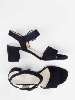 – Blockabsatz-Sandalen aus Veloursleder-Gabor Online