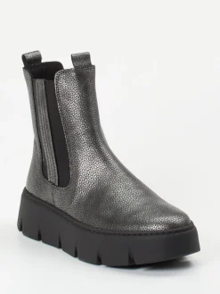 – Chelsea Boots aus Leder in Metallic-Optik-Gabor New