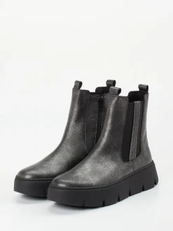 – Chelsea Boots aus Leder in Metallic-Optik-Gabor New