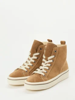 – High-Top Sneaker aus Veloursleder karamell-Gabor New
