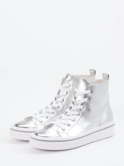 – High-Top-Sneaker aus Metallicleder-Gabor Best