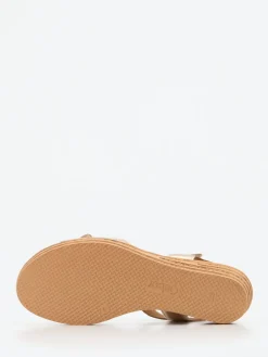 – Keilsandalette aus Metallicleder farben-Gabor Online