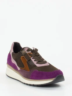 Gabor – Low-Top Sneaker aus Stretch und Veloursleder-Gabor Comfort New