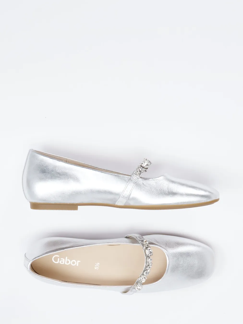 – Mary Jane Ballerinas aus Metallicleder-Gabor Online