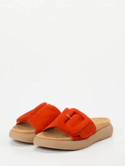 – Pantolette aus Veloursleder in Tomatenrot-Gabor