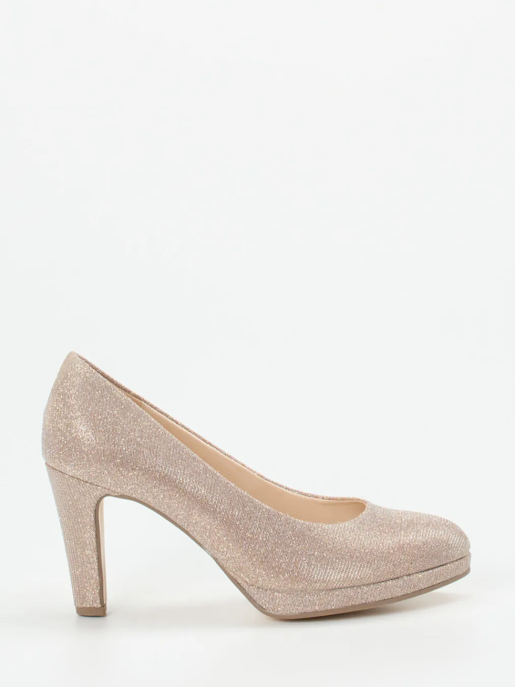 – Plateau-Pumps aus Metallicleder Champagner-Gabor Outlet