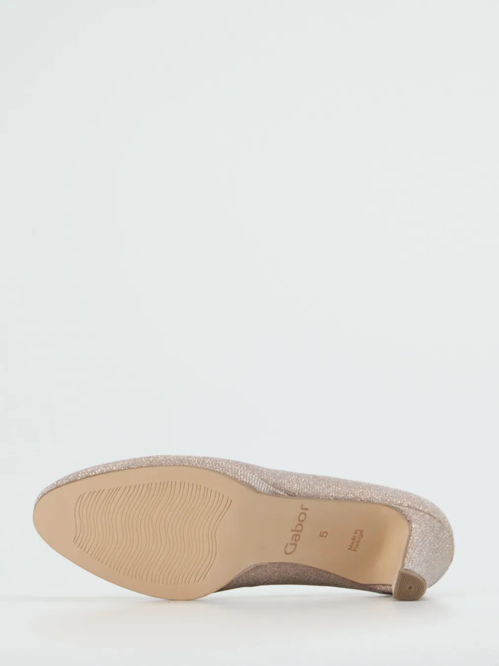 – Plateau-Pumps aus Metallicleder Champagner-Gabor Outlet