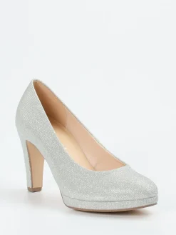 – Plateaupumps aus Metallicleder-Gabor Online