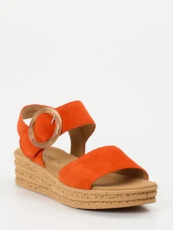 – Plateausandale aus Veloursleder-Gabor Sale