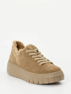 – Plateau-Sneaker aus Lammleder sandbeige-Gabor Clearance