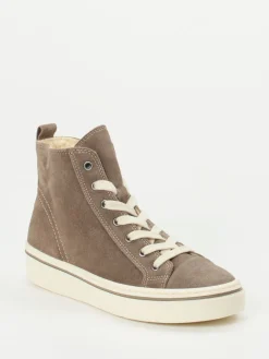 – Schnürstiefelette aus Veloursleder taupe-Gabor Sale