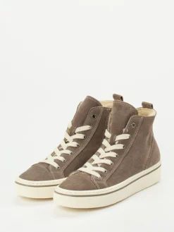 – Schnürstiefelette aus Veloursleder taupe-Gabor Sale