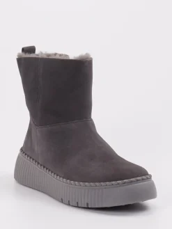 – Stiefelette aus Veloursleder anthrazit-Gabor Clearance