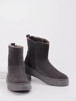 – Stiefelette aus Veloursleder anthrazit-Gabor Clearance