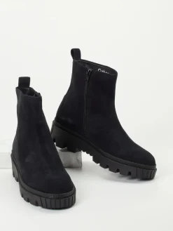 – Stiefeletten aus Veloursleder tiefschwarz-Gabor Discount