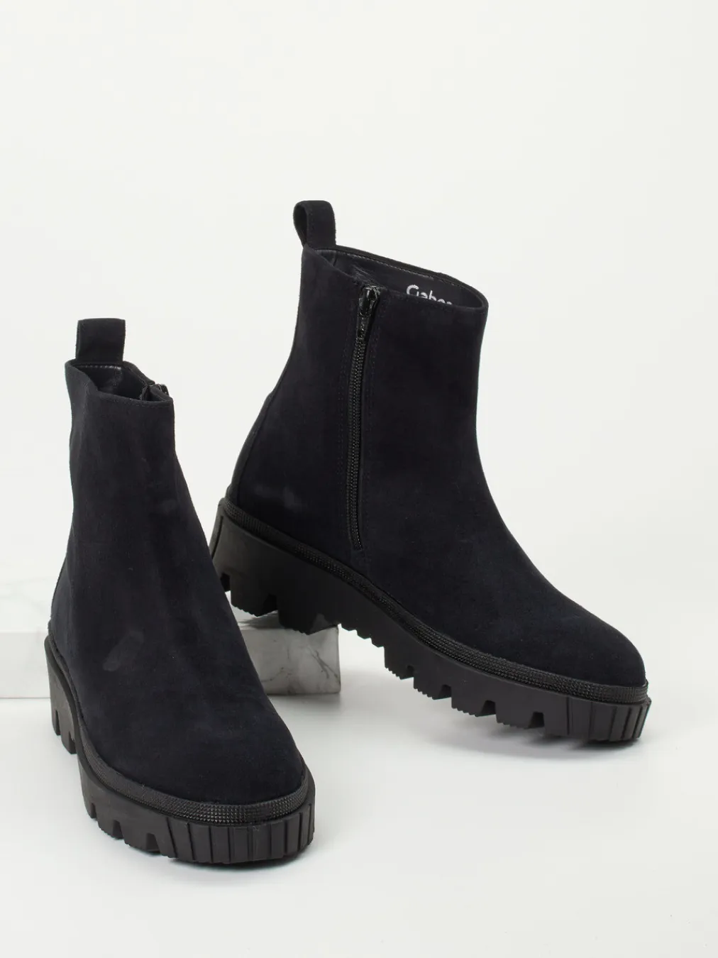 – Stiefeletten aus Veloursleder tiefschwarz-Gabor Discount