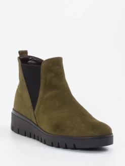 – Chelsea Boots aus Veloursleder oliv-Gabor Comfort Sale
