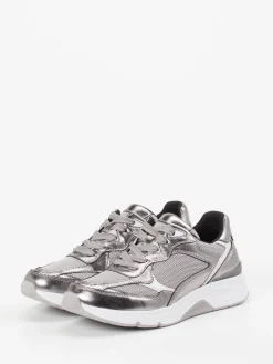 – Chunky-Sneaker aus Metallicleder silber-Gabor Comfort Outlet