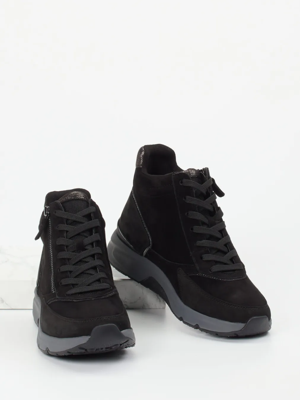 – High-Top Sneaker aus Veloursleder-Gabor Comfort