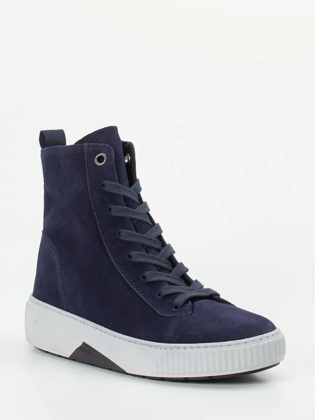 – High-Top Sneaker aus Veloursleder Dunkel-Gabor Comfort Outlet
