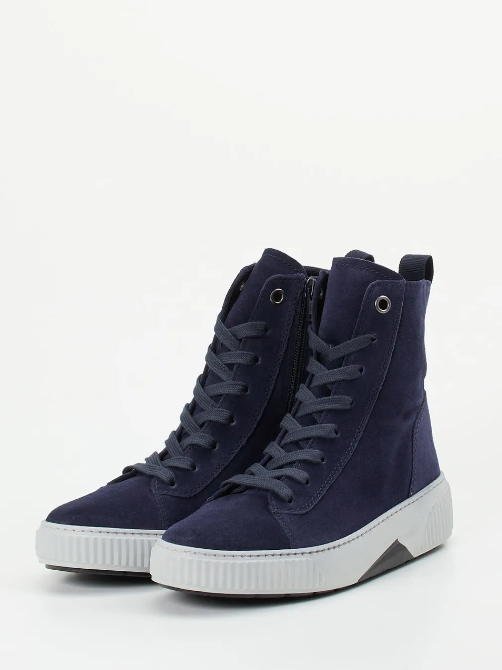 – High-Top Sneaker aus Veloursleder Dunkel-Gabor Comfort Outlet