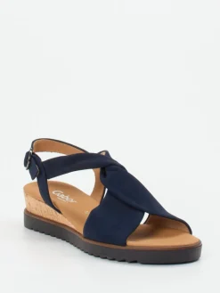 – Keilsandalette aus Nubukleder Dunkel-Gabor Comfort Sale