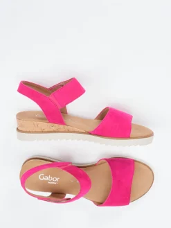– Keilsandalette aus Veloursleder-Gabor Comfort