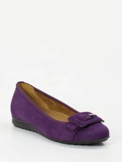 – Komfort-Ballerina aus Veloursleder violett-Gabor Comfort Discount