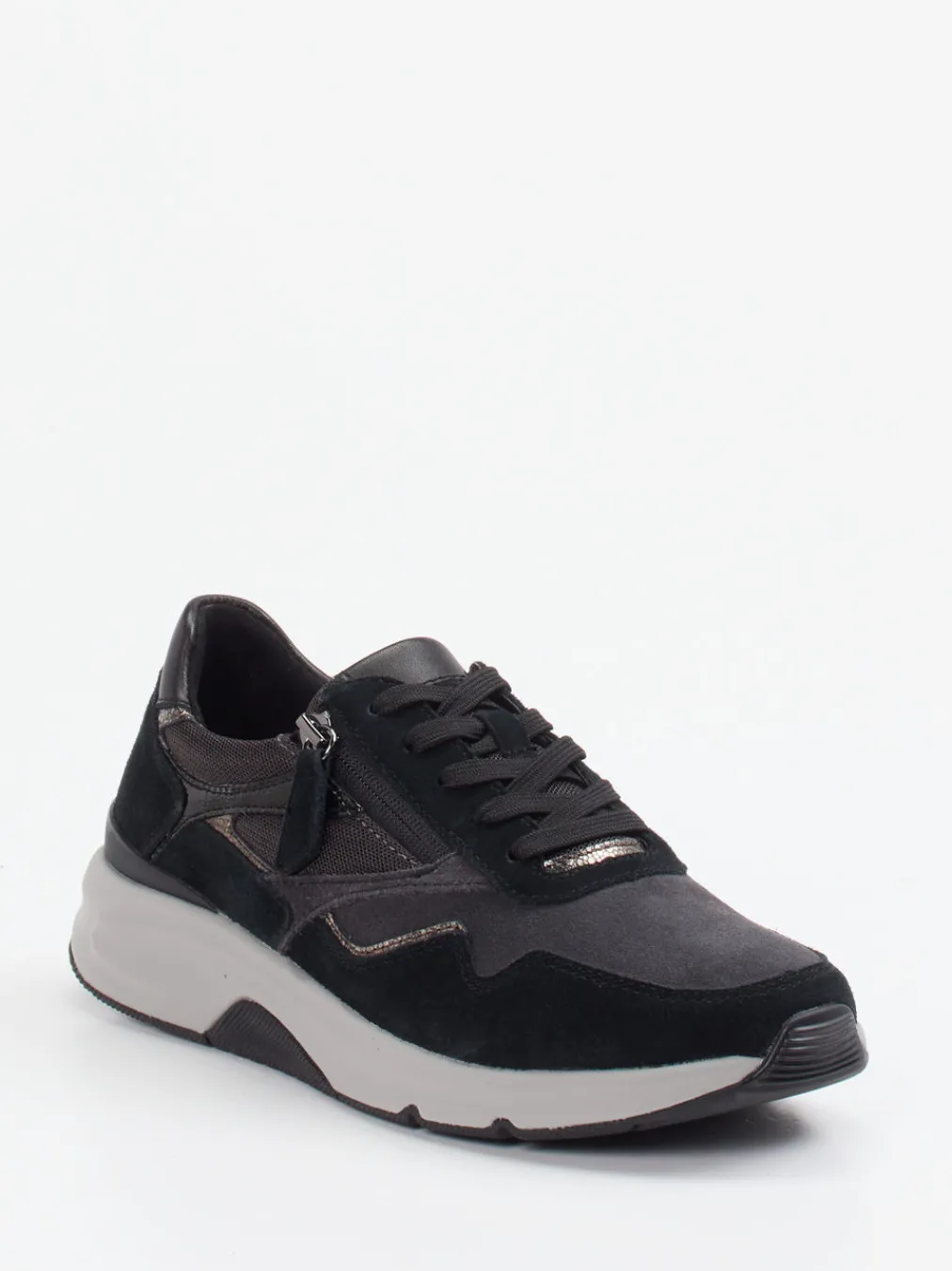 – Komfort-Sneaker aus Veloursleder Anthrazit-Gabor Comfort Best